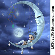 שדון, ב, הירח