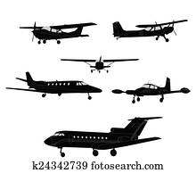 airplane silhouettes airplane silhouettes