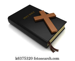 biblia, y, cruz