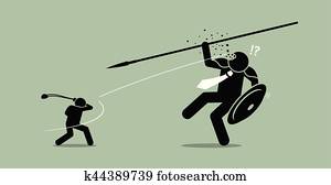 david, kontra, goliath.