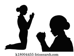 gebet, silhouette gebet, silhouette