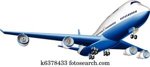 Illustration of a large passenger plane Illustration of a large passenger plane