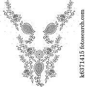 Kashmir Henné Disegno Moda Clipart K6365095 Fotosearch