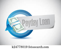 payday loan sign illustration design