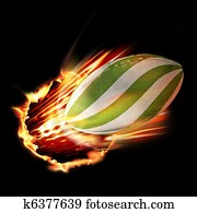 rugby ball, durch, feuer rugby ball, durch, feuer