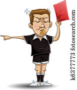 Soccer Referee Holds Red Card Soccer Referee Holds Red Card
