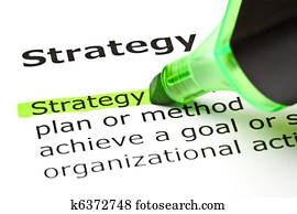 'Strategy' highlighted in green 'Strategy' highlighted in green