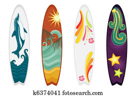Surfboards set of four Surfboards set of four