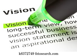 'Vision' highlighted in green 'Vision' highlighted in green
