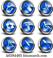 3D Health and Medical Icons Set 01