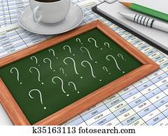 Blackboard with Questions