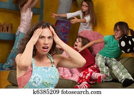 busigt, lilla flickor