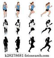 female runner female runner