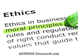 'Moral principles' highlighted in green