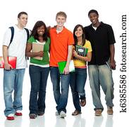 multikulturell, hochschulstudenten