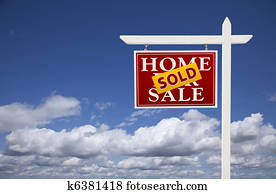 mīnijs, sold, attiecīgā vietā, dēļ, pārdošana, īsts, muiža, dot zīmi, augšējs, clouds, un, debess