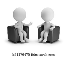 3d, pequeno, pessoas, -, conversação