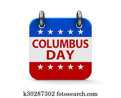Columbus day icon calendar