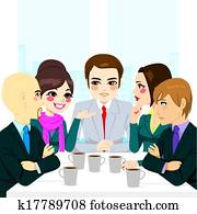 equipe affaires, discuter