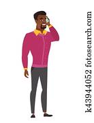 geschäftsmann, unterhaltung mobile, telefon.