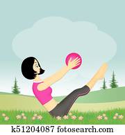 illustration of pilates illustration of pilates