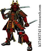 japanische, samurai, krieger japanische, samurai, krieger