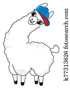 llama in cap llama in cap