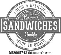 Vintage Deli Sandwich Menu Sign Vintage Deli Sandwich Menu Sign