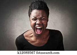Woman screaming Woman screaming