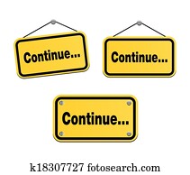 המשך, -, צהוב, סימנים