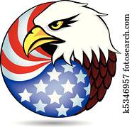 נשר, היתה בעלת, ו, דגלל, של, אמריקה