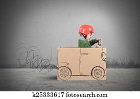 Cardboard car Cardboard car