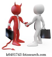 Devil closing a deal Devil closing a deal