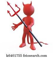 Devil posing with his trident Devil posing with his trident