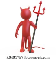 Devil posing with his trident Devil posing with his trident