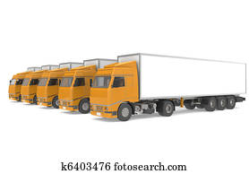 Fleet of Trucks. Part of Warehouse and Logistics Series Fleet of Trucks. Part of Warehouse and Logistics Series