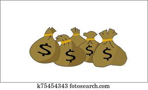 Money Bags Stock Illustrations | Our Top 1000+ Money Bags art | Fotosearch