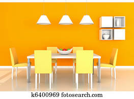 orange modern dining room orange modern dining room