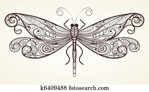 vector dragonfly with unique pattern vector dragonfly with unique pattern