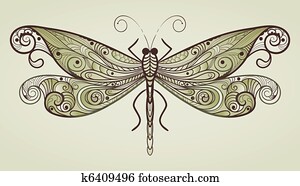 vector dragonfly with unique pattern vector dragonfly with unique pattern