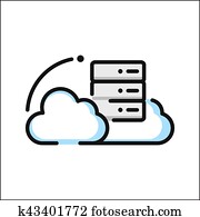 wolke, hosting, symbol, farbe wolke, hosting, symbol, farbe