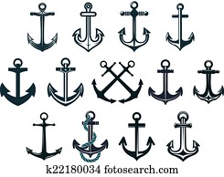 altmodisch, marine, anker altmodisch, marine, anker