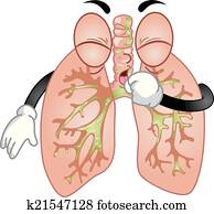 Coughing Lungs Mascot Coughing Lungs Mascot