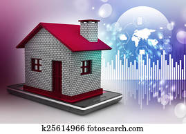 home with smart phone home with smart phone