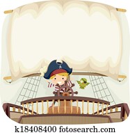 kalóz, hajó, transzparens