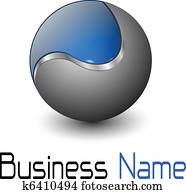 Logo metallic sphere