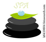 Spa leaf and droplet Spa leaf and droplet