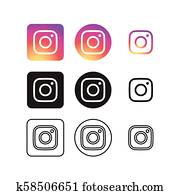 Instagram social media icons Instagram social media icons