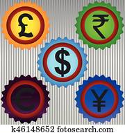International Currency Symbols Vector.