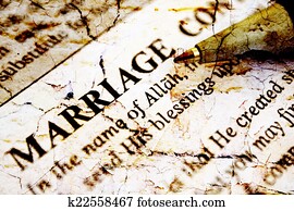 islámico, certificado de matrimonio